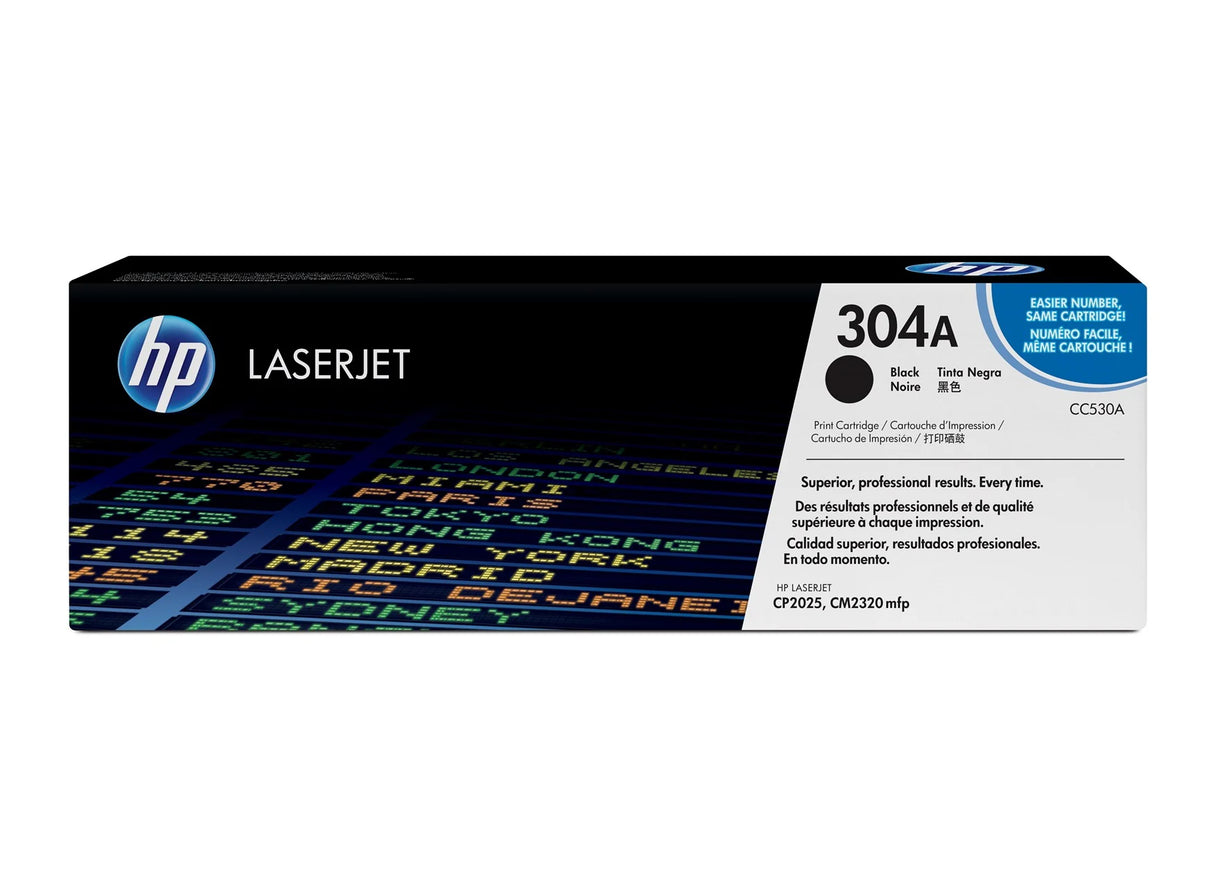 HP 304A Black Original Laserjet Toner Cartridge - CC530A