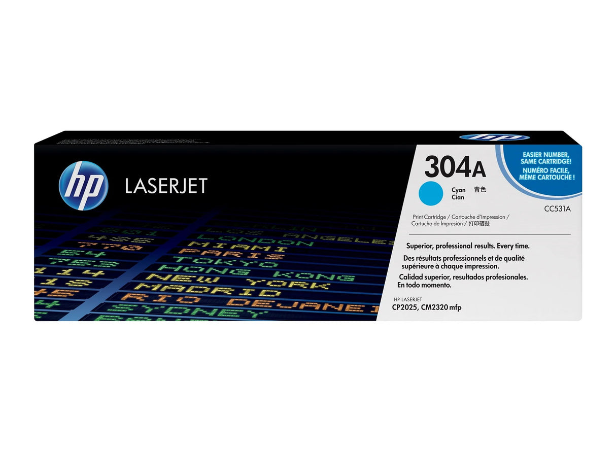 HP 304A Cyan Original Laserjet Toner Cartridge - CC531A