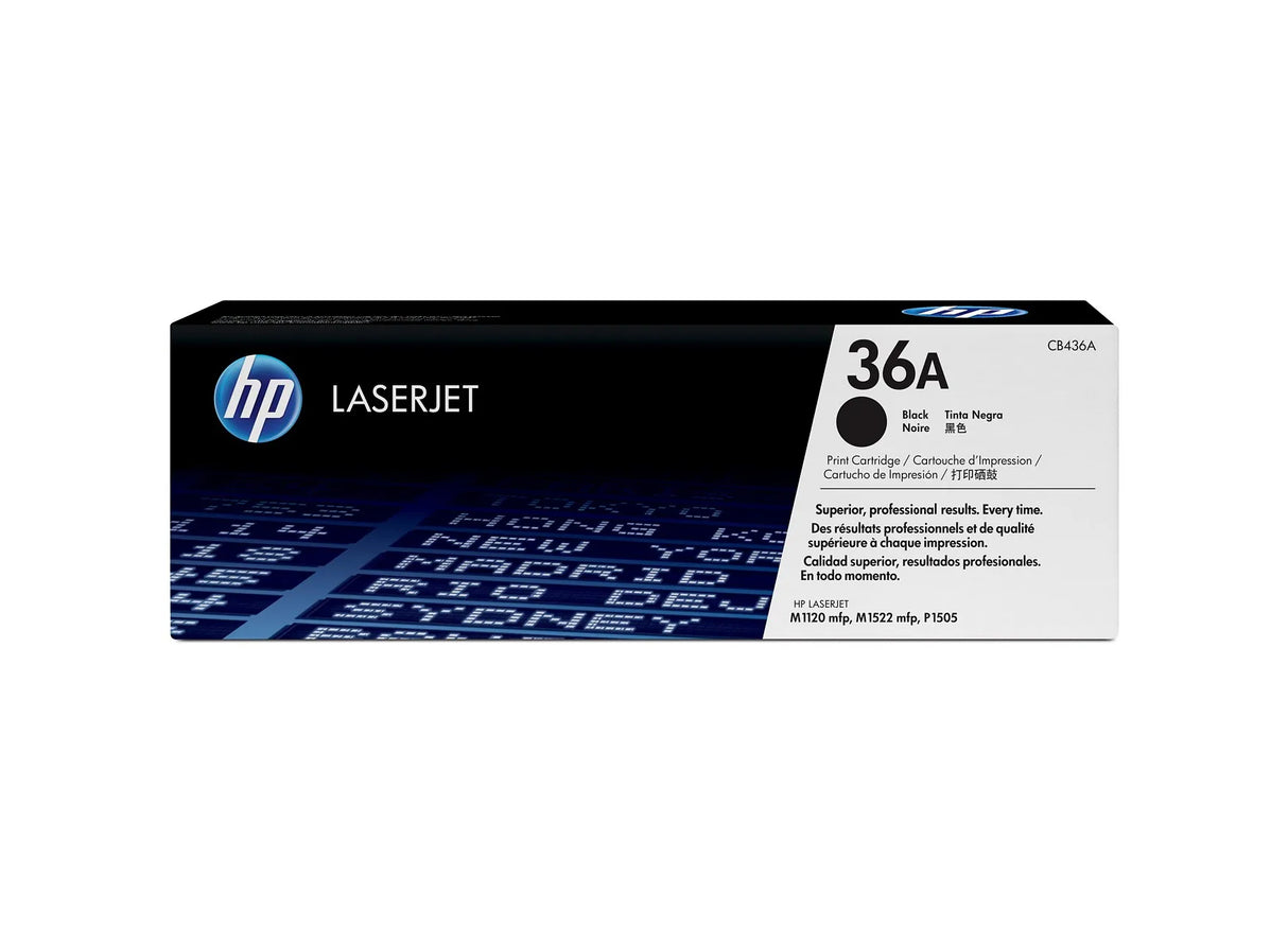 HP 36A Black Original Laserjet Toner Cartridge - CB436A