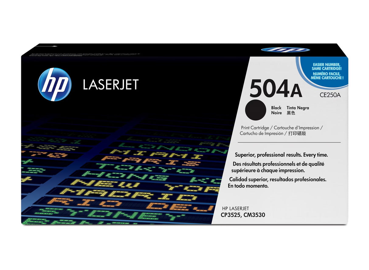 HP 504A Black Original Laserjet Toner Cartridge - CE250A