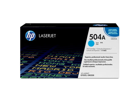 HP 504A Cyan Original Laserjet Toner Cartridge - CE251A