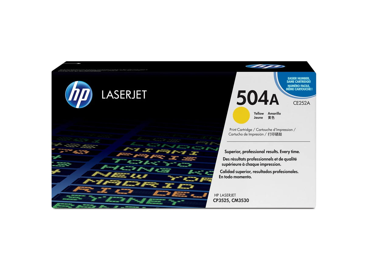 HP 504A Yellow Original Laserjet Toner Cartridge - CE252A