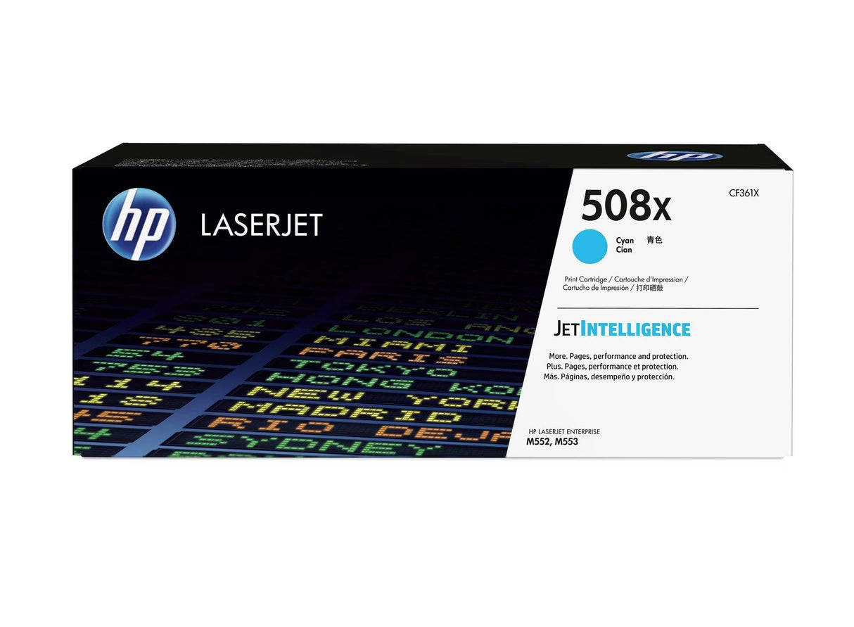 HP 508X High Yield Cyan Original LaserJet Toner Cartridge - CF361X