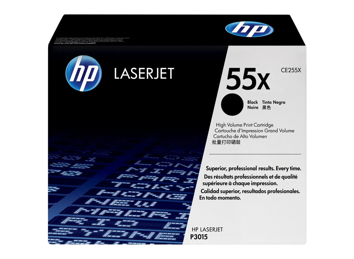 HP 55X High Yield Black Original LaserJet Toner Cartridge - CE255X