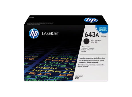 HP 643A Black Original Laserjet Toner Cartridge - Q5950A