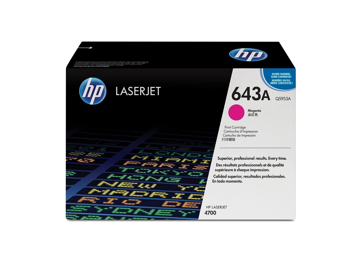 HP 643A Magenta Original Laserjet Toner Cartridge - Q5953A