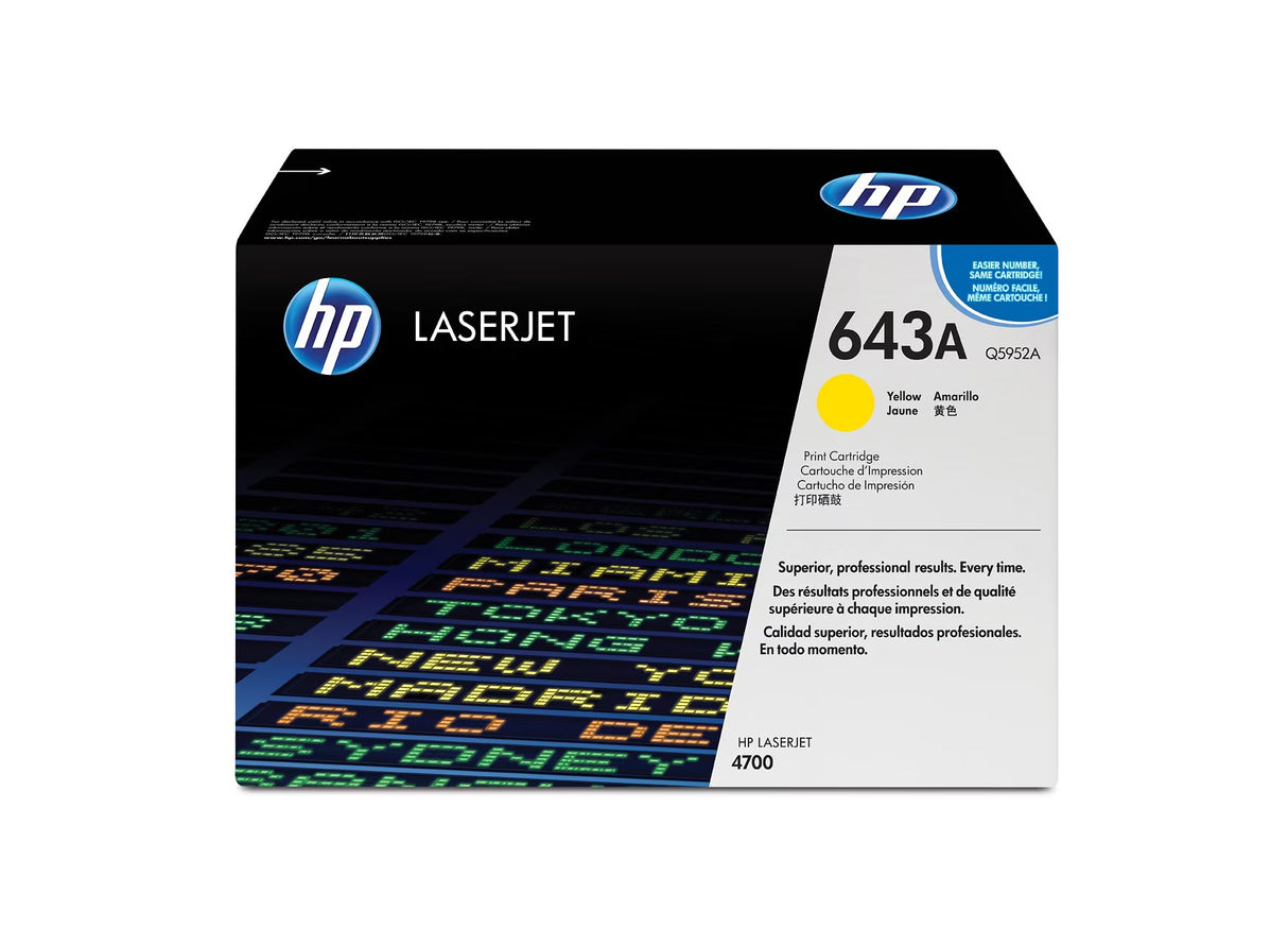 HP 643A Yellow Original Laserjet Toner Cartridge - Q5952A