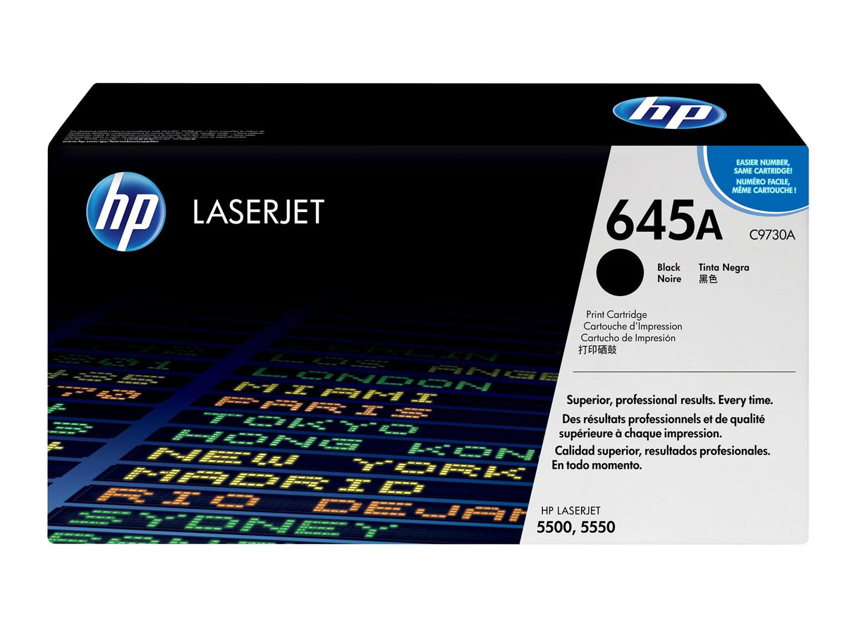 HP 645A Black Original Laserjet Toner Cartridge - C9730A