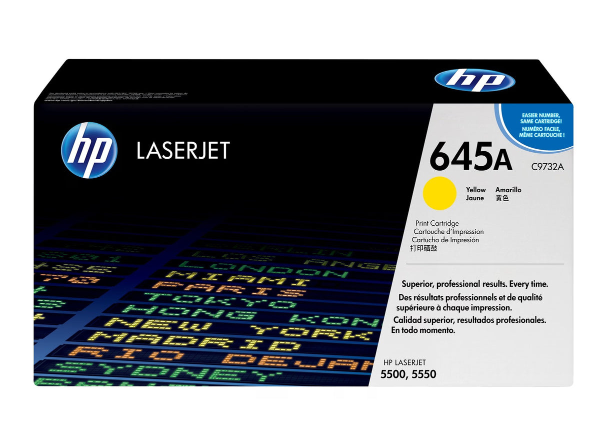 HP 645A Yellow Original Laserjet Toner Cartridge - C9732A
