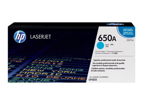 HP 650A Cyan Original Laserjet Toner Cartridge - CE271A