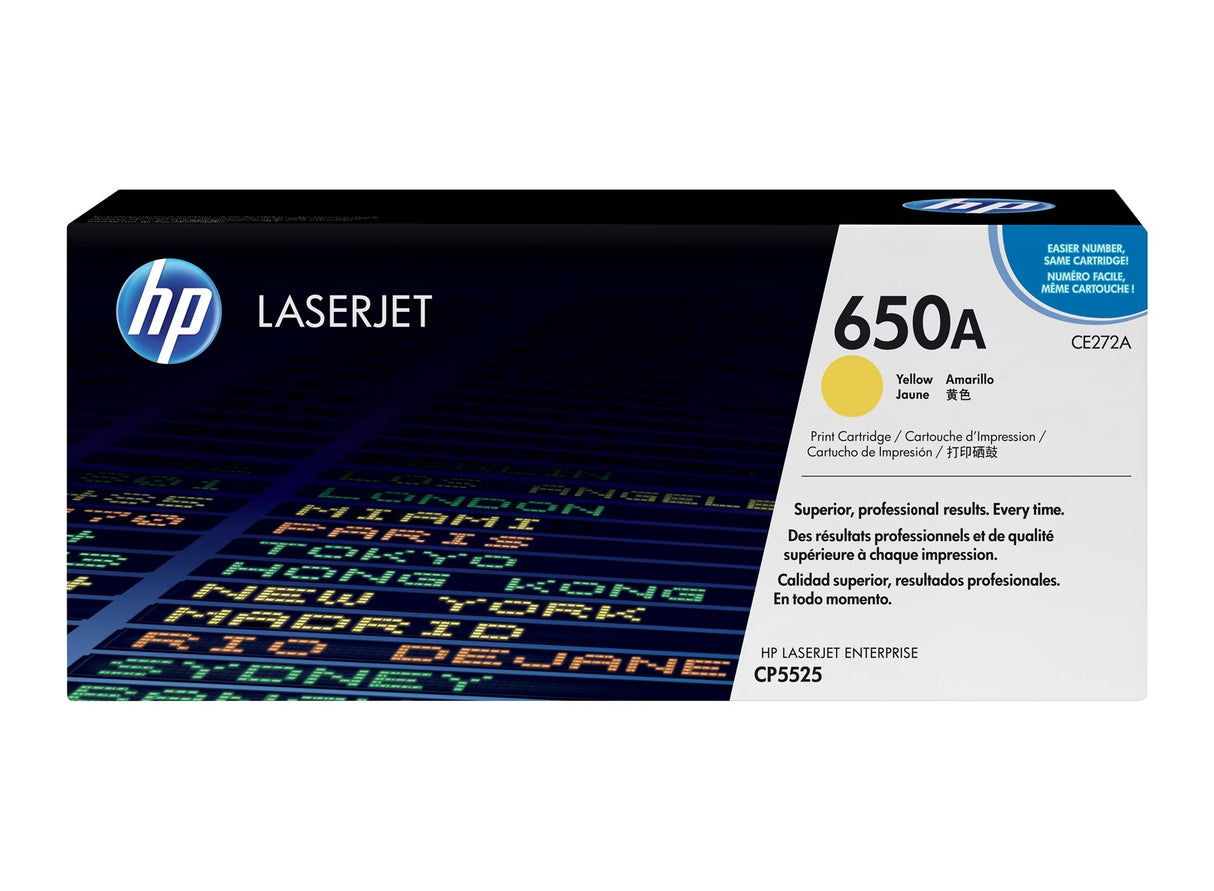 HP 650A Yellow Original Laserjet Toner Cartridge - CE272A
