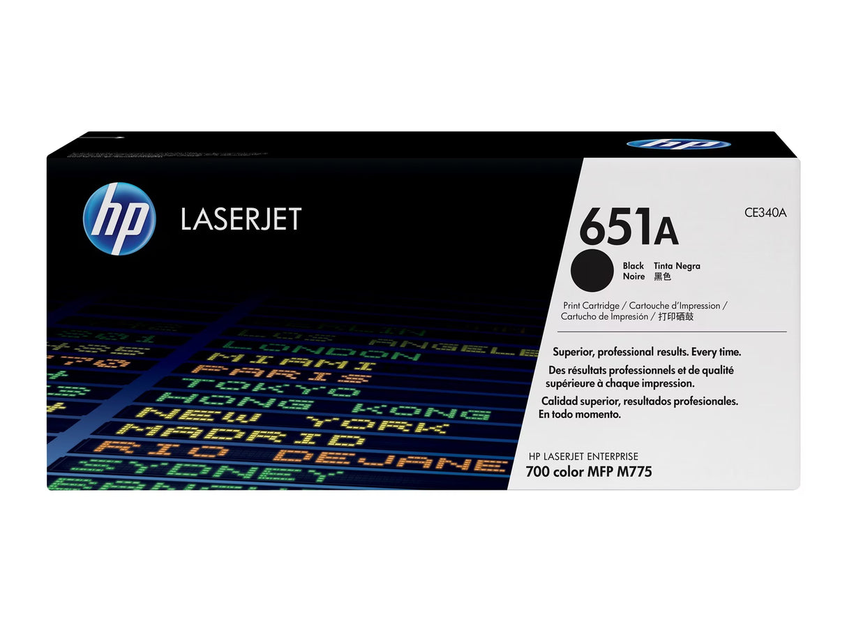 HP 651A Black Original Laserjet Toner Cartridge - CE340A