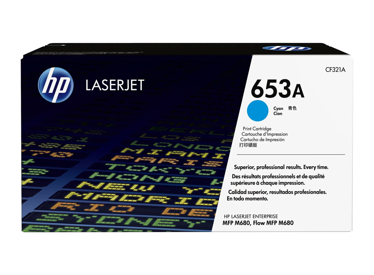 HP 653A Cyan Original Laserjet Toner Cartridge - CF321A