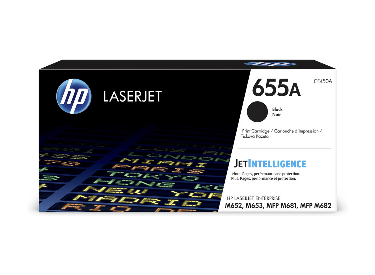 HP 655A Black Original Laserjet Toner Cartridge - CF450A