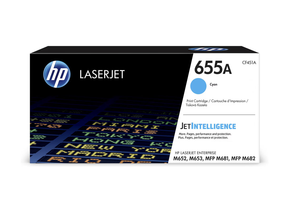 HP 655A Cyan Original Laserjet Toner Cartridge - CF451A