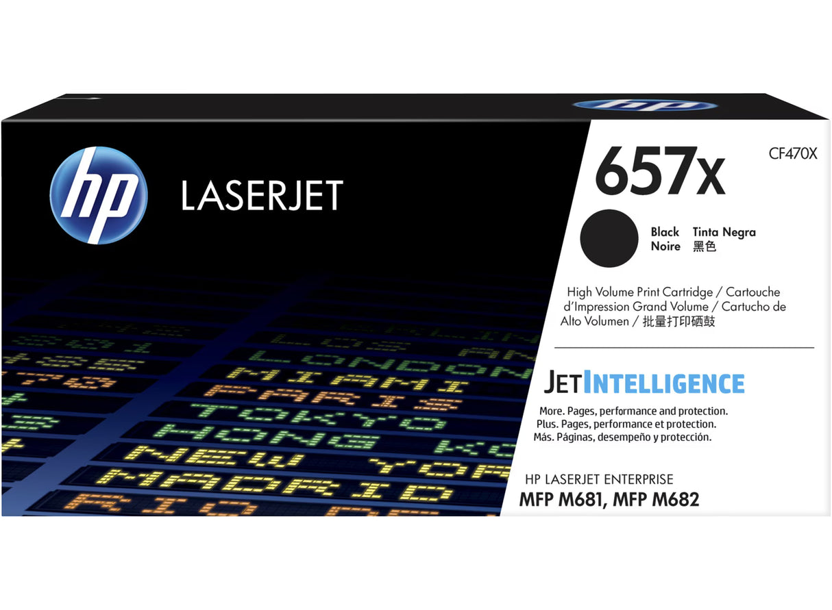 HP 657X High Yield Black Original LaserJet Toner Cartridge - CF470X