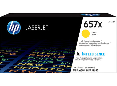 HP 657X High Yield Yellow Original LaserJet Toner Cartridge - CF472X