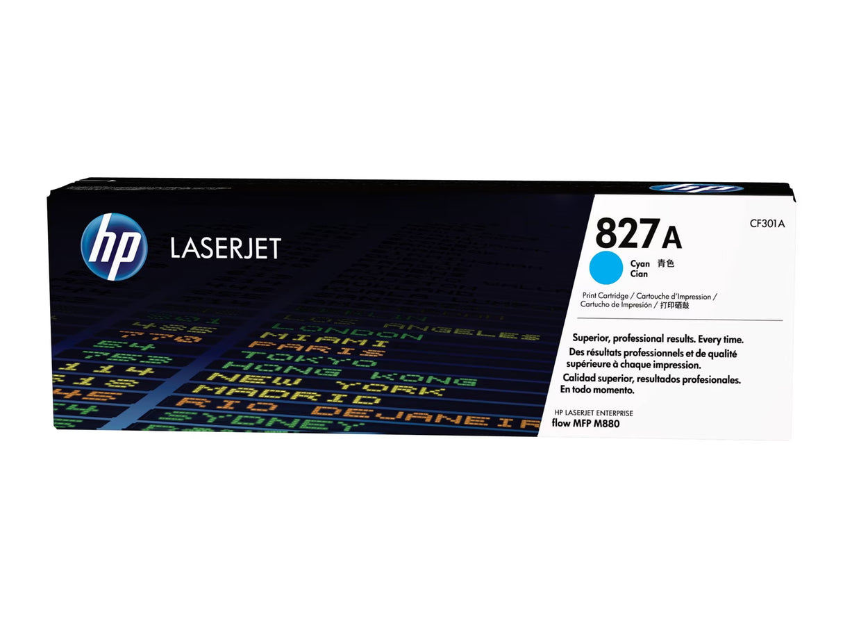 HP 827A Cyan Original Laserjet Toner Cartridge - CF301A