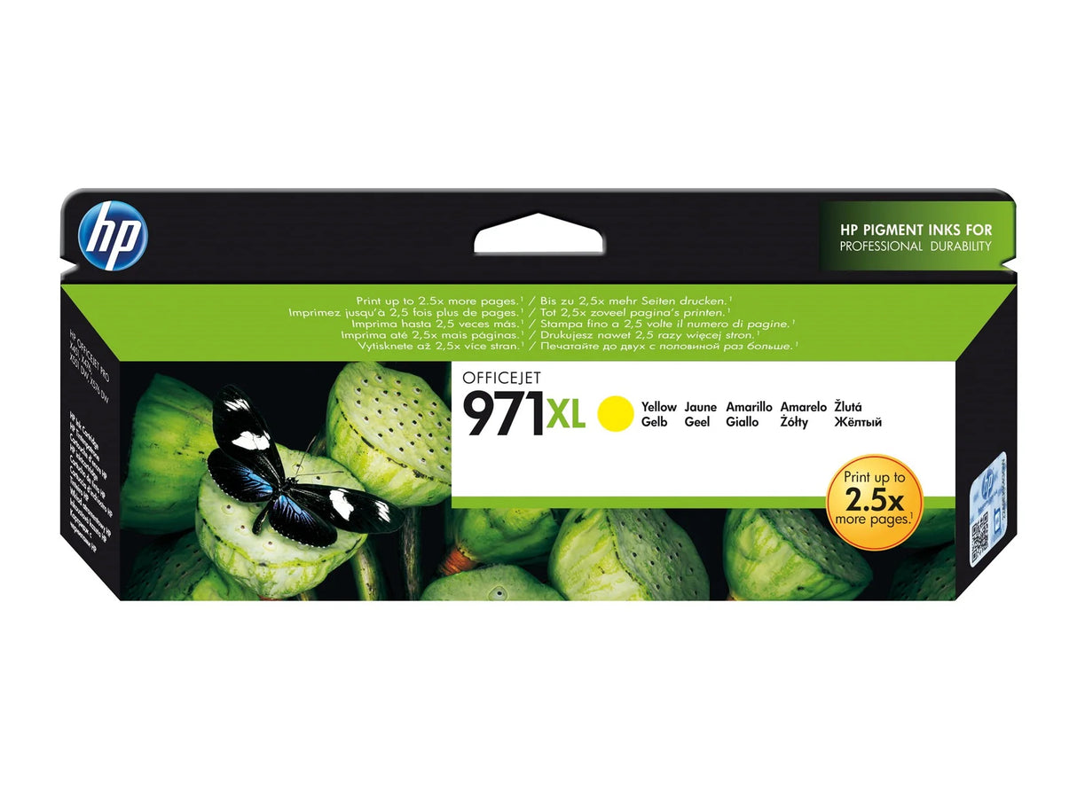 HP 971XL High Yield Yellow Original Ink Cartridge - CN628AE