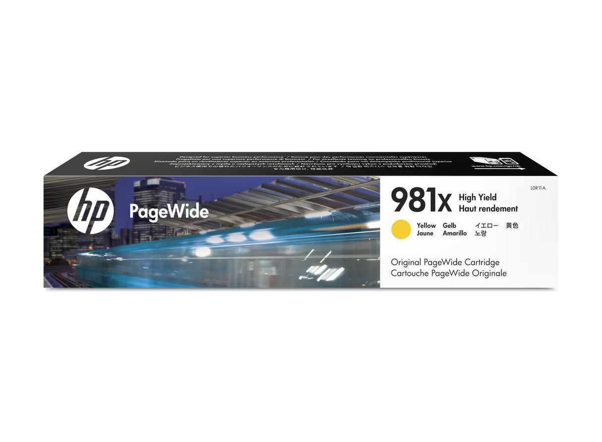 HP 981X High Yield Yellow Original PageWide Ink Cartridge - L0R11A