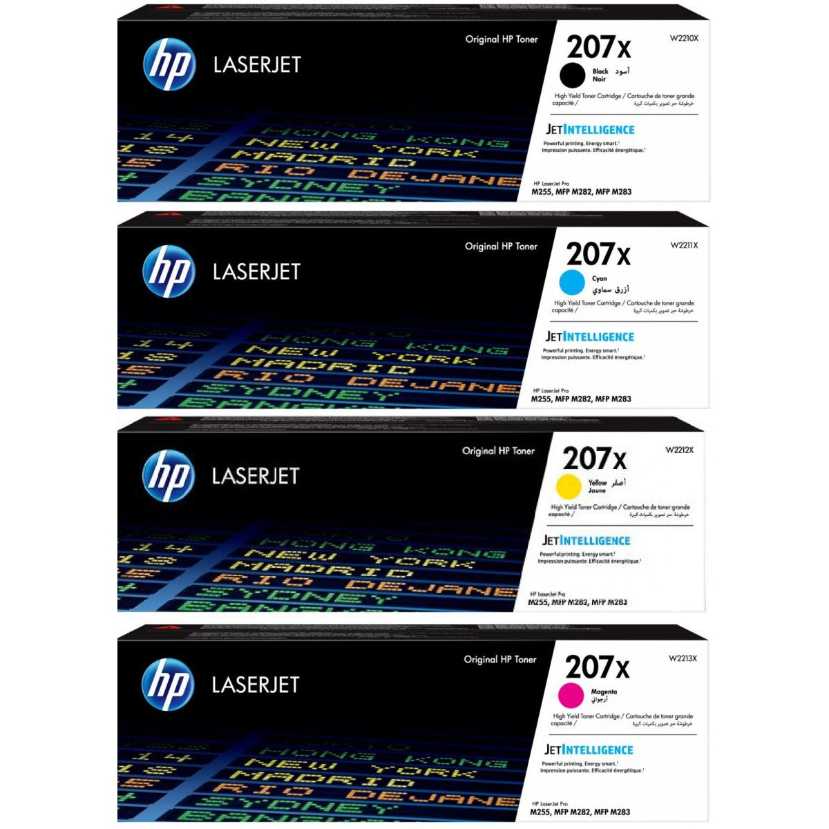 HP 207X Black Cyan Magenta Yellow Original LaserJet Toner Cartridges Multipack