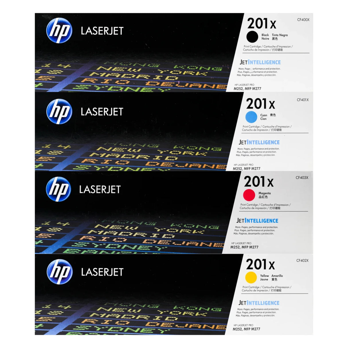 HP 201X Black Cyan Magenta Yellow Original LaserJet Toner Cartridges Multipack