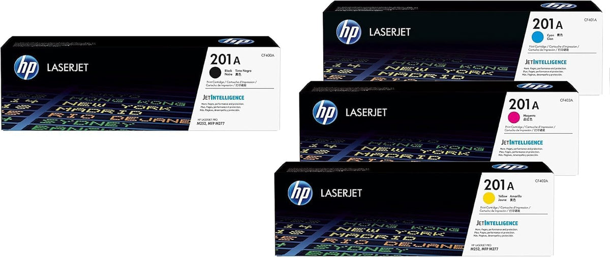 HP 201A Black Cyan Magenta Yellow Original LaserJet Toner Cartridges Multipack