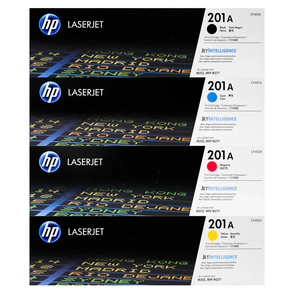 HP 201A Black Cyan Magenta Yellow Original LaserJet Toner Cartridges Multipack
