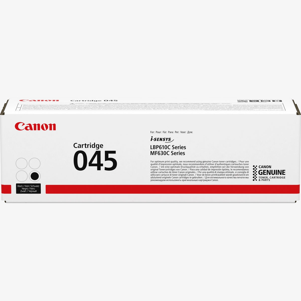 Canon 045BK Black Toner Cartridge - 1242C002