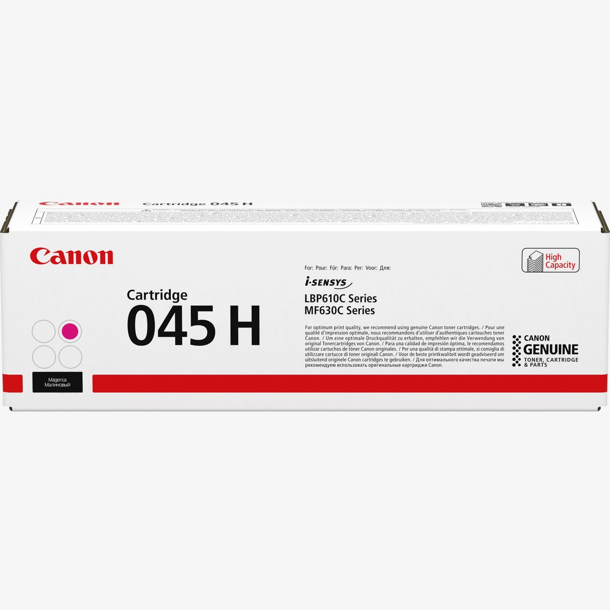 Canon 045H High Yield Magenta Toner Cartridge - 1244C002