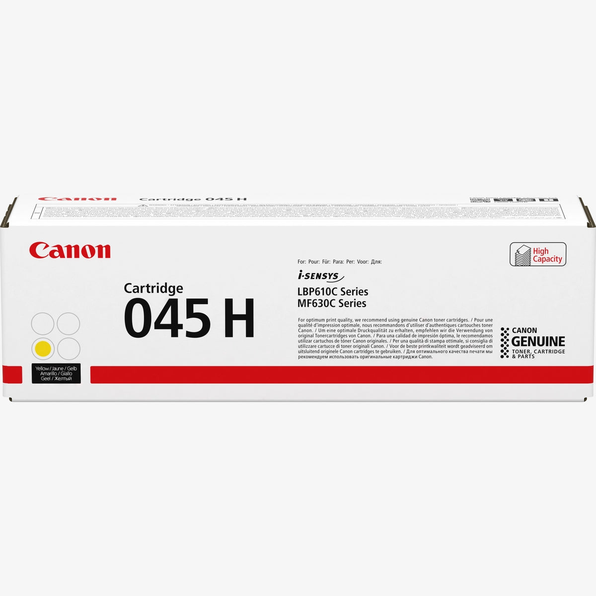 Canon 045H High Yield Yellow Toner Cartridge - 1243C002