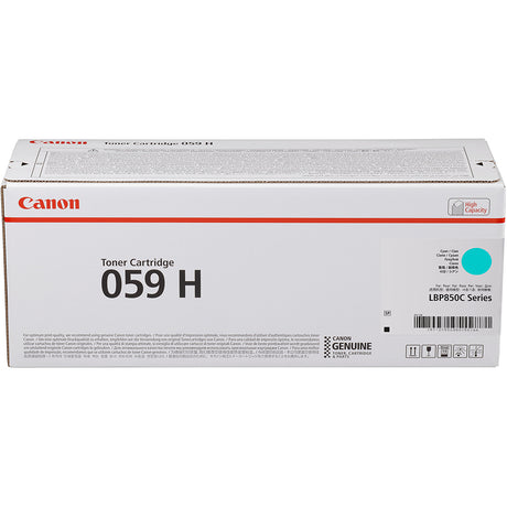 Canon 059H High Yield Cyan Toner Cartridge - 3626C001