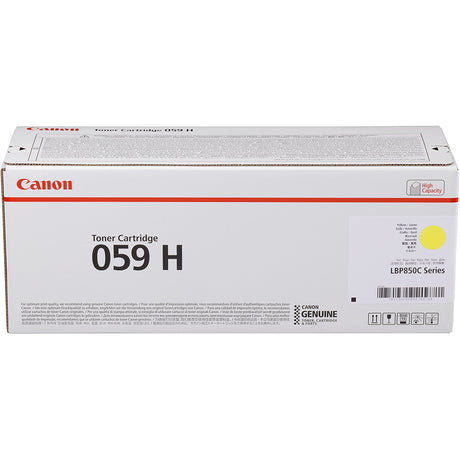 Canon 059H High Yield Yellow Toner Cartridge - 3624C001