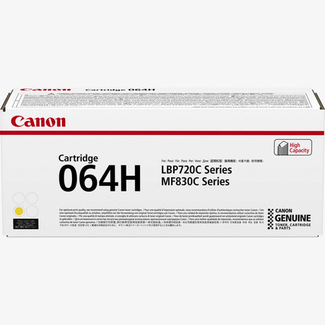 Canon 064H High Yield Yellow Toner Cartridge - 4932C001