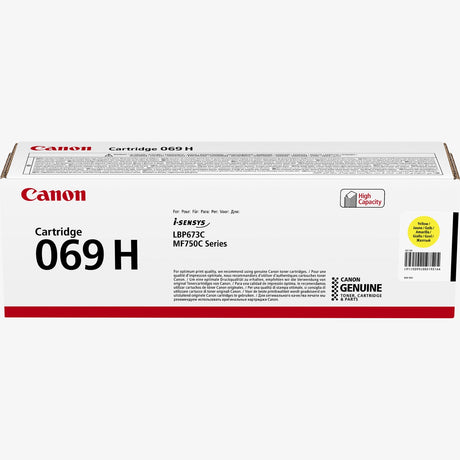 Canon 069H High Yield Yellow Toner Cartridge - 5095C002