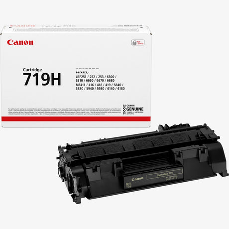 Canon 719H High Yield Black Toner Cartridge - 3480B002