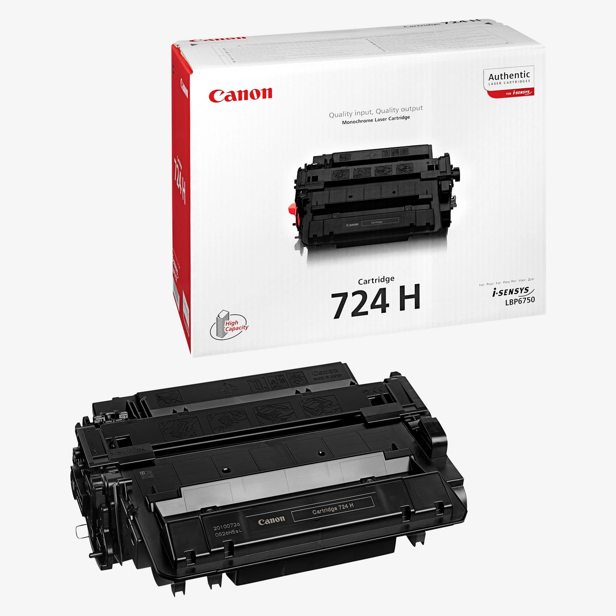 Canon 724H High Yield Black Toner Cartridge - 3482B002