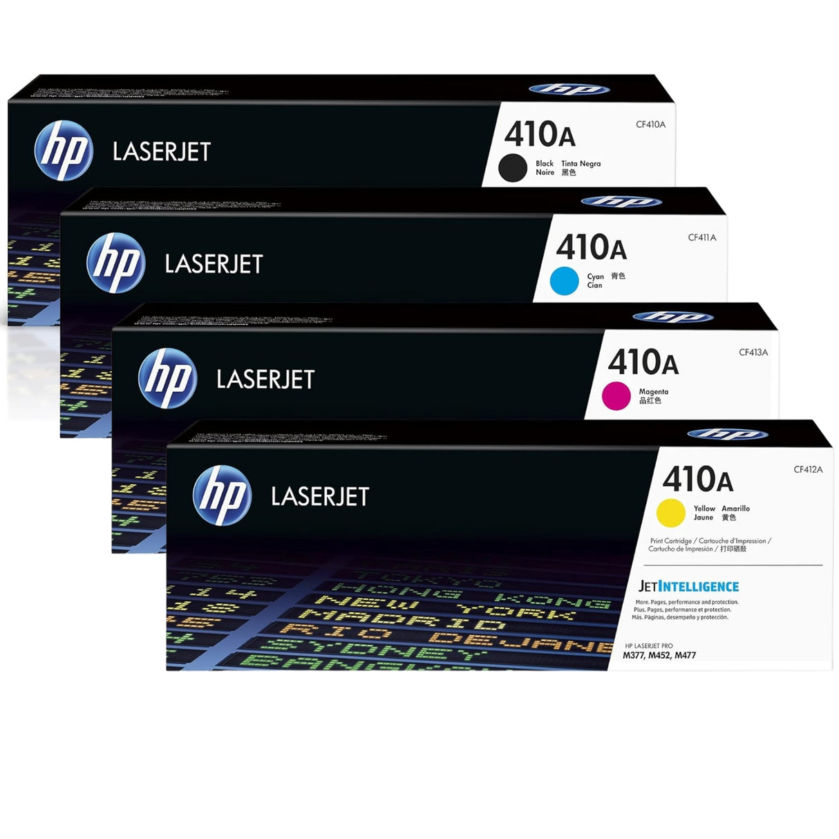 HP 410A Black Cyan Magenta Yellow Original LaserJet Toner Cartridges Multipack