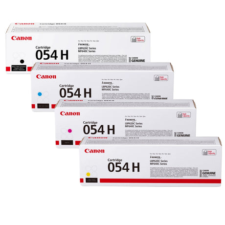 Canon 054H High Yield Black Cyan Magenta Yellow Toner Cartridges Multipack