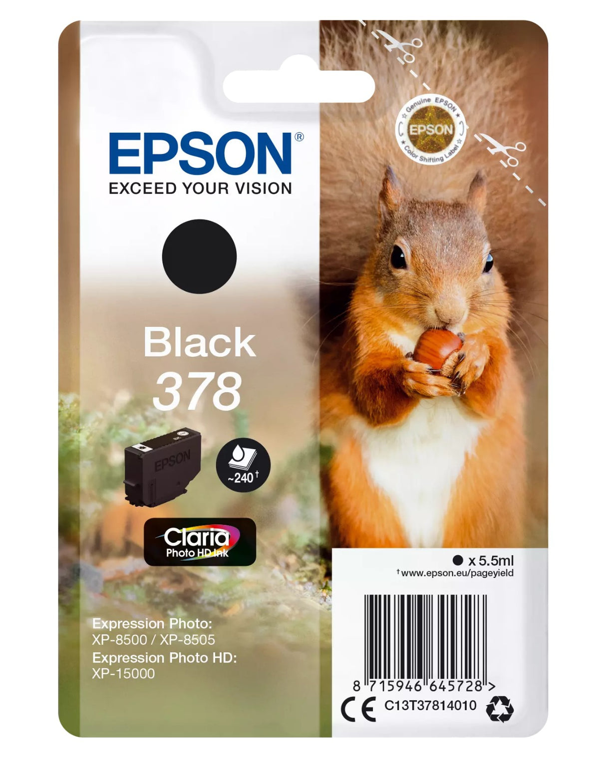 Epson 378 Squirrel Black Ink Cartridge