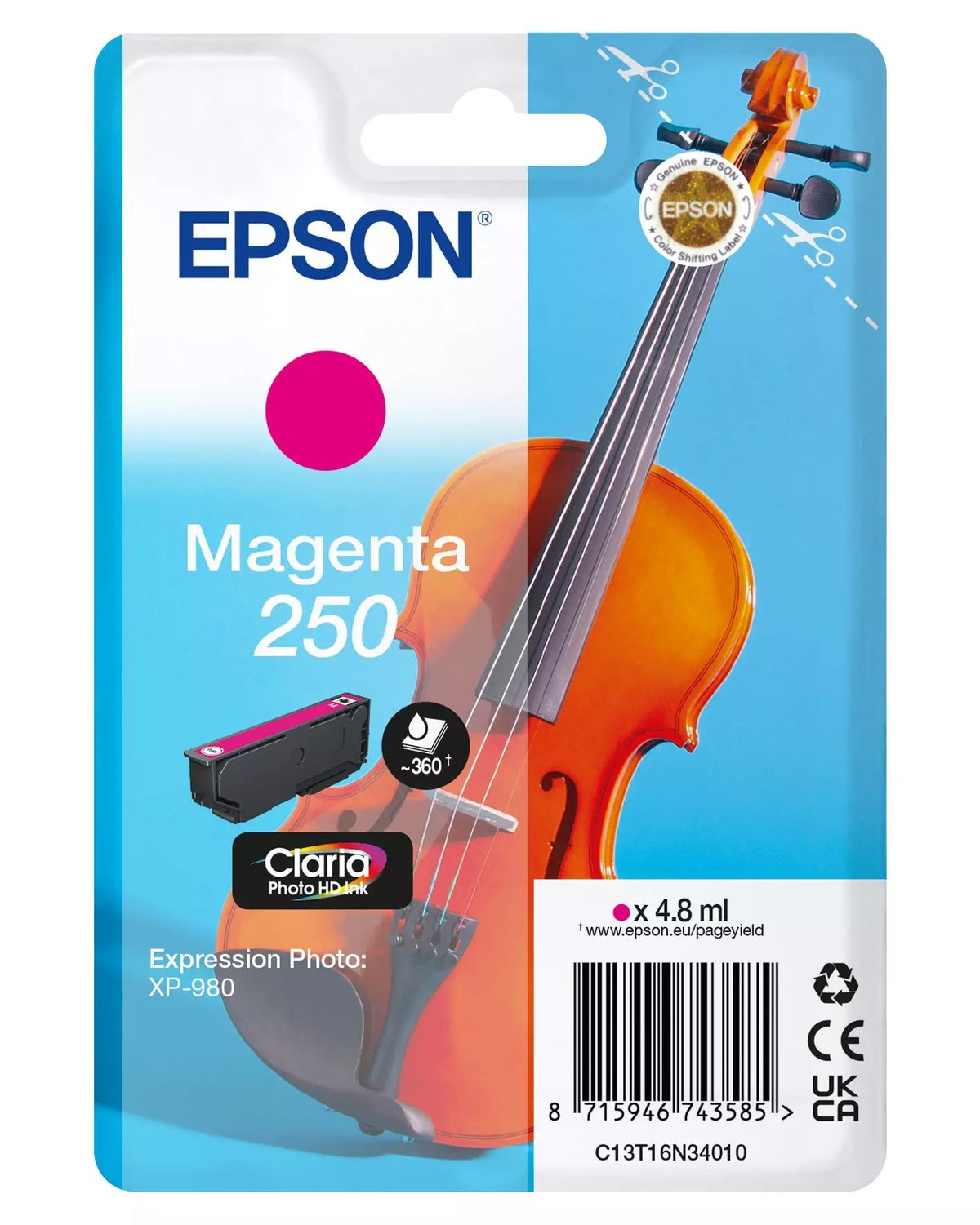 Epson 250 Violin Magenta Ink Cartridge