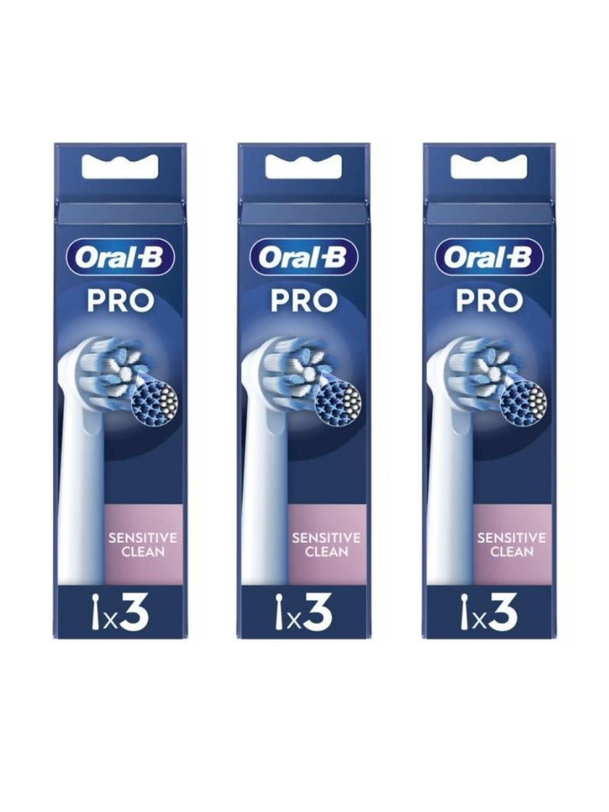 Oral-B PRO Sensitive Clean Electric Toothbrush Heads - 9 Pack (3 Packs of 3)