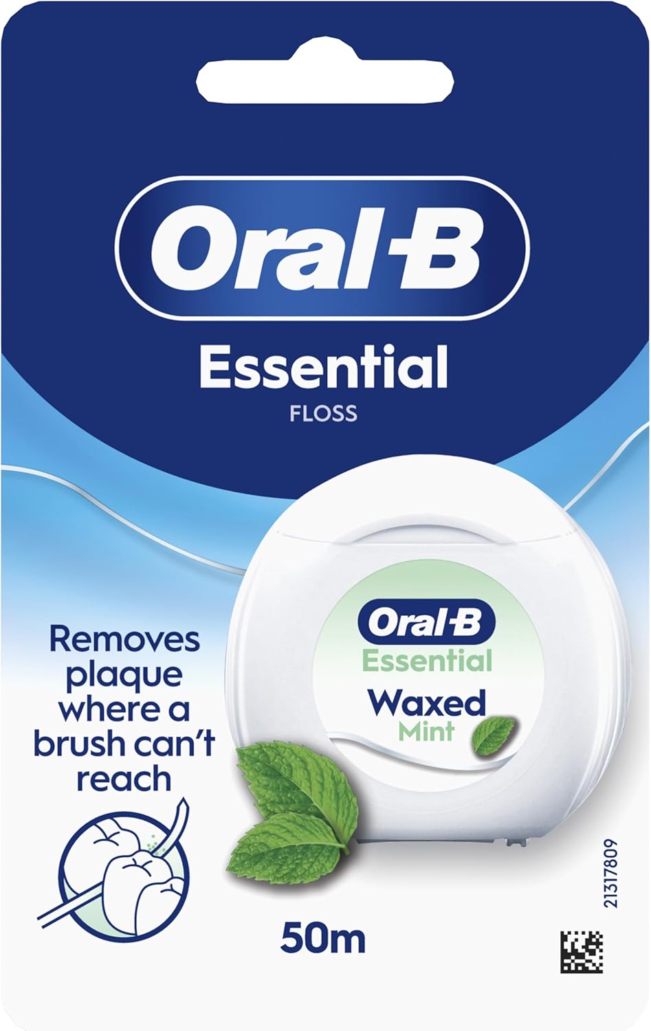 Oral-B Essential Floss Waxed, 50m - Mint