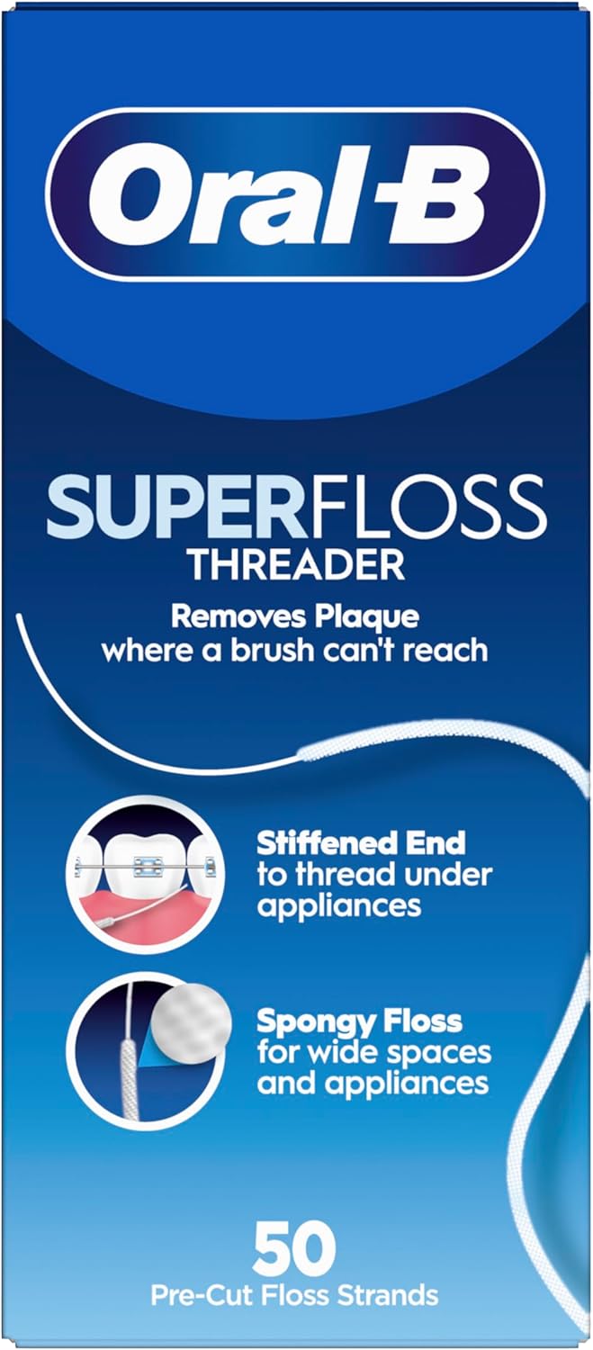 Oral-B Superfloss Threader - 50 Pre-Cut Strands