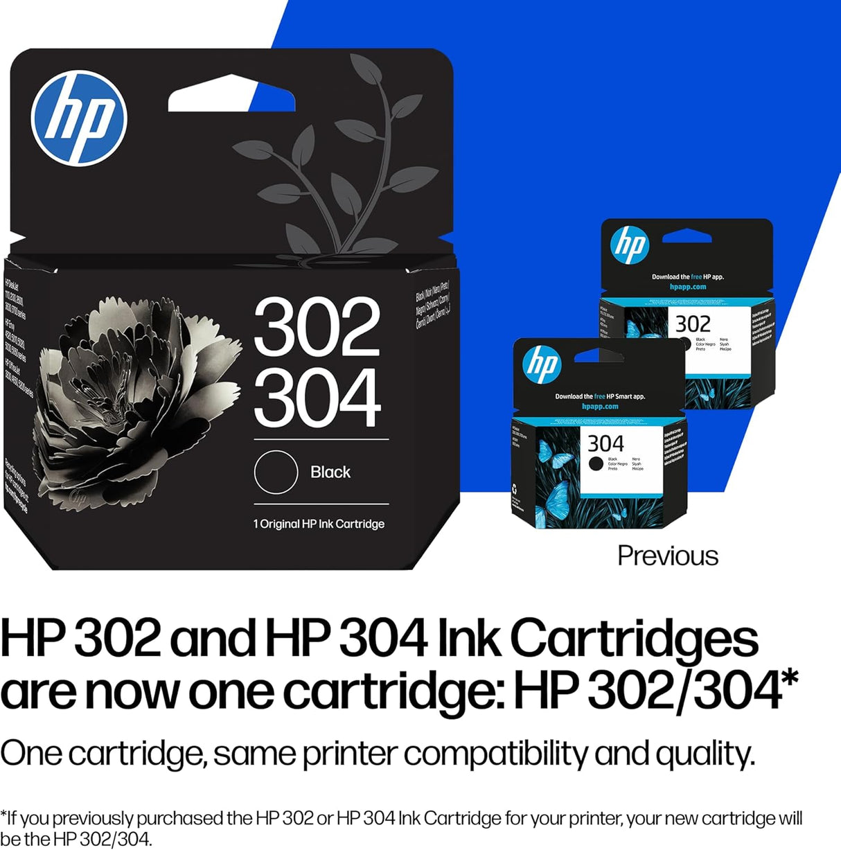 HP 302/304 Black Ink Cartridge - B7RT7AE