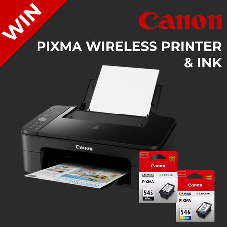 win a canon ts3350 wireless all in one printer scanner copier and inks