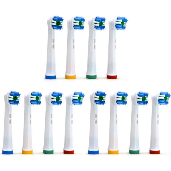 Electric Toothbrush Heads Compatible with Oral-B and Braun - 12 Pack