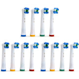 Electric Toothbrush Heads Compatible with Oral-B and Braun - 12 Pack