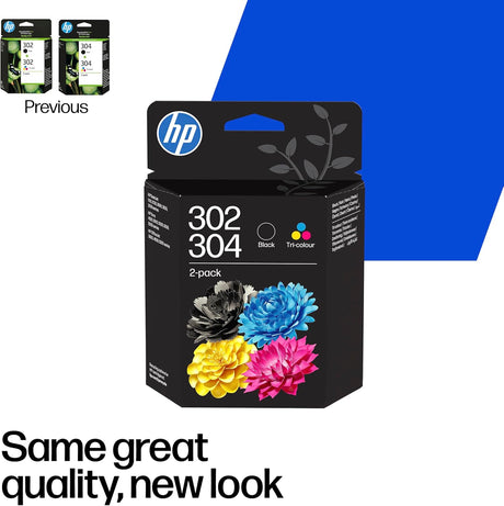 HP 302/304 Black and Colour Ink Cartridge Combo Pack - B82L1AE