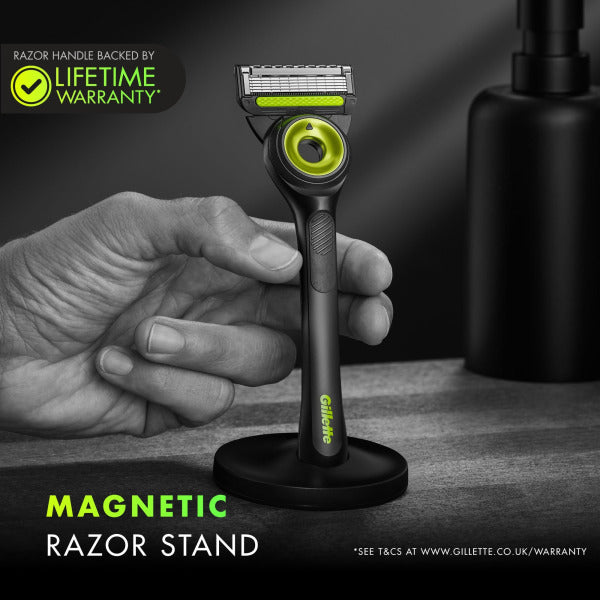 Gillette Labs Men's Razor, Neon Night Edition with Reusable Handle and 2 Refill Cartridges